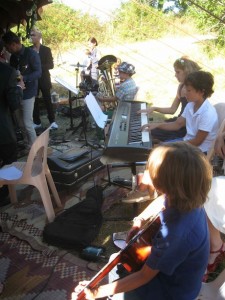 Les jeunes musiciens au mariage de Sophie et Bruno à La Gabertie 